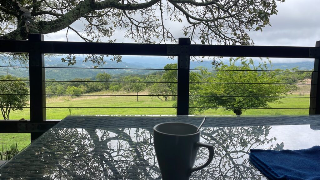 Aussicht vom Balkon in Südafrika